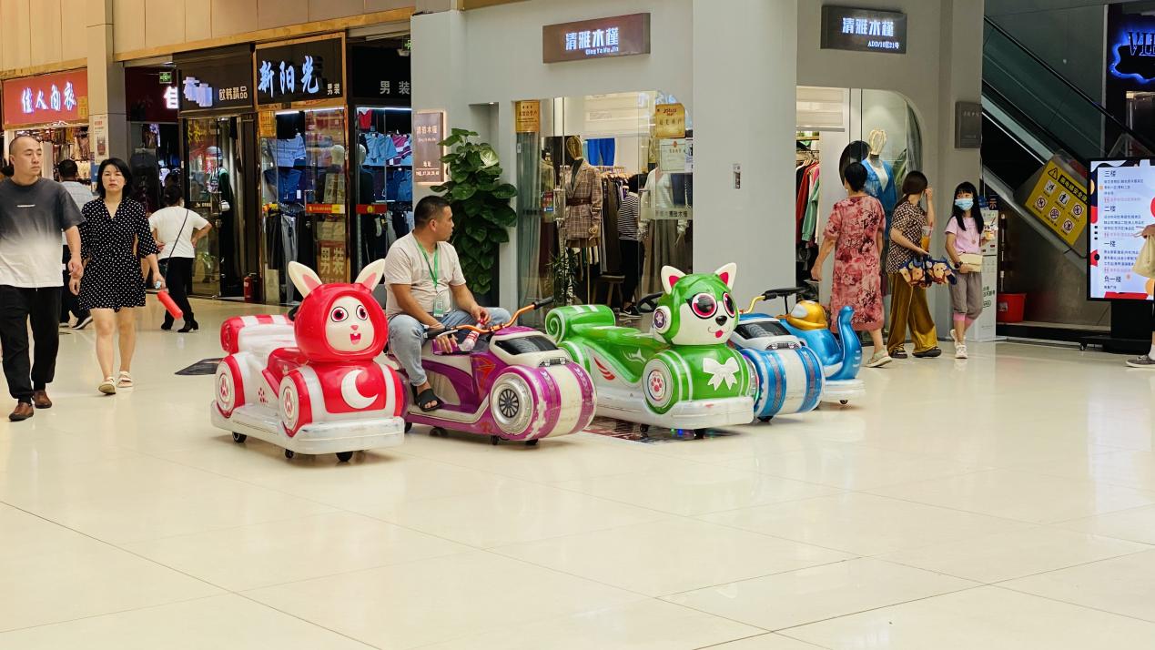 儿童游乐车现身钱江商城，深受幼伴侣青睐