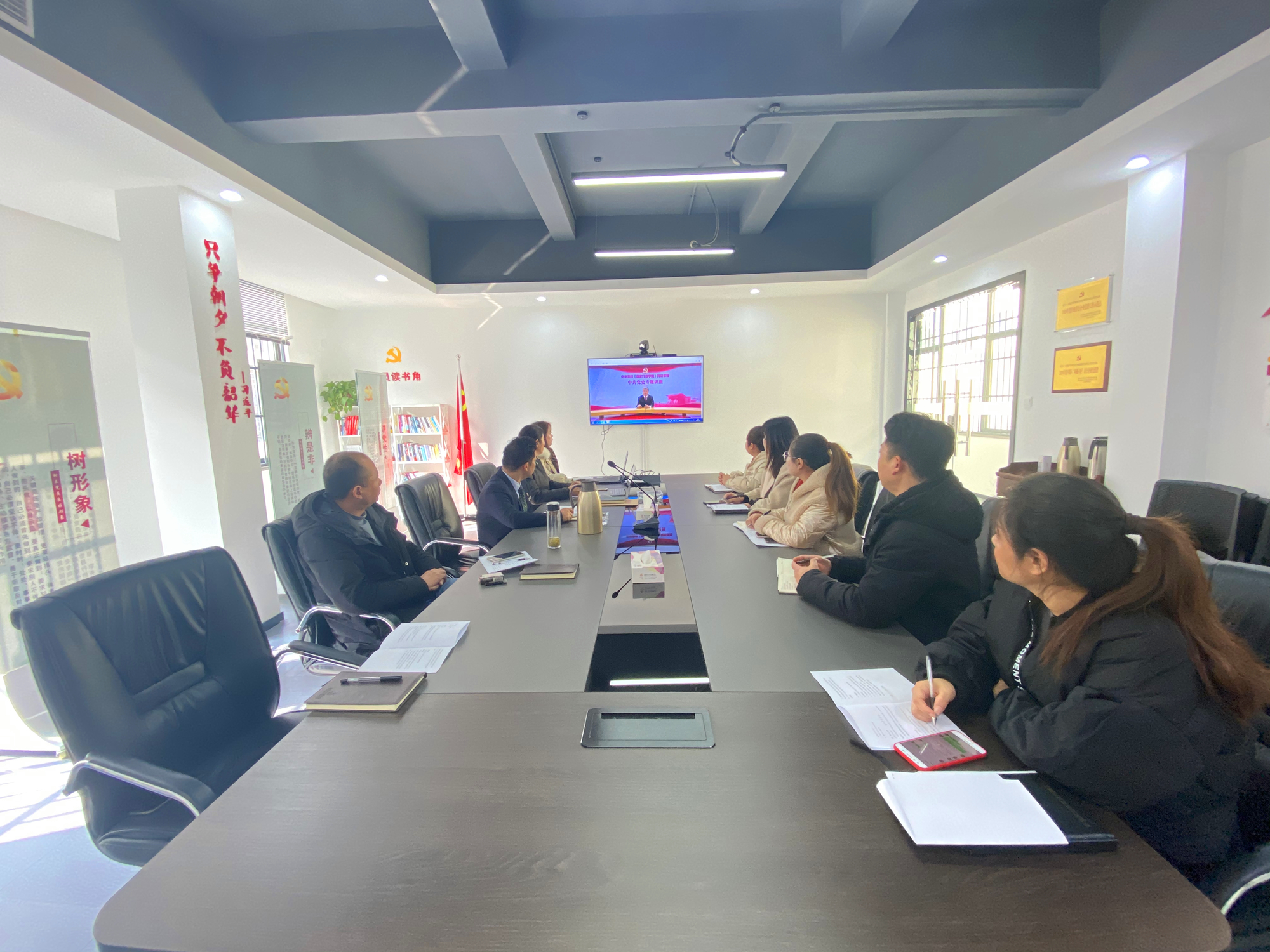 学党史 悟思想——庐阳CQ9电子文创园党支部组织发展党史进建教育活动